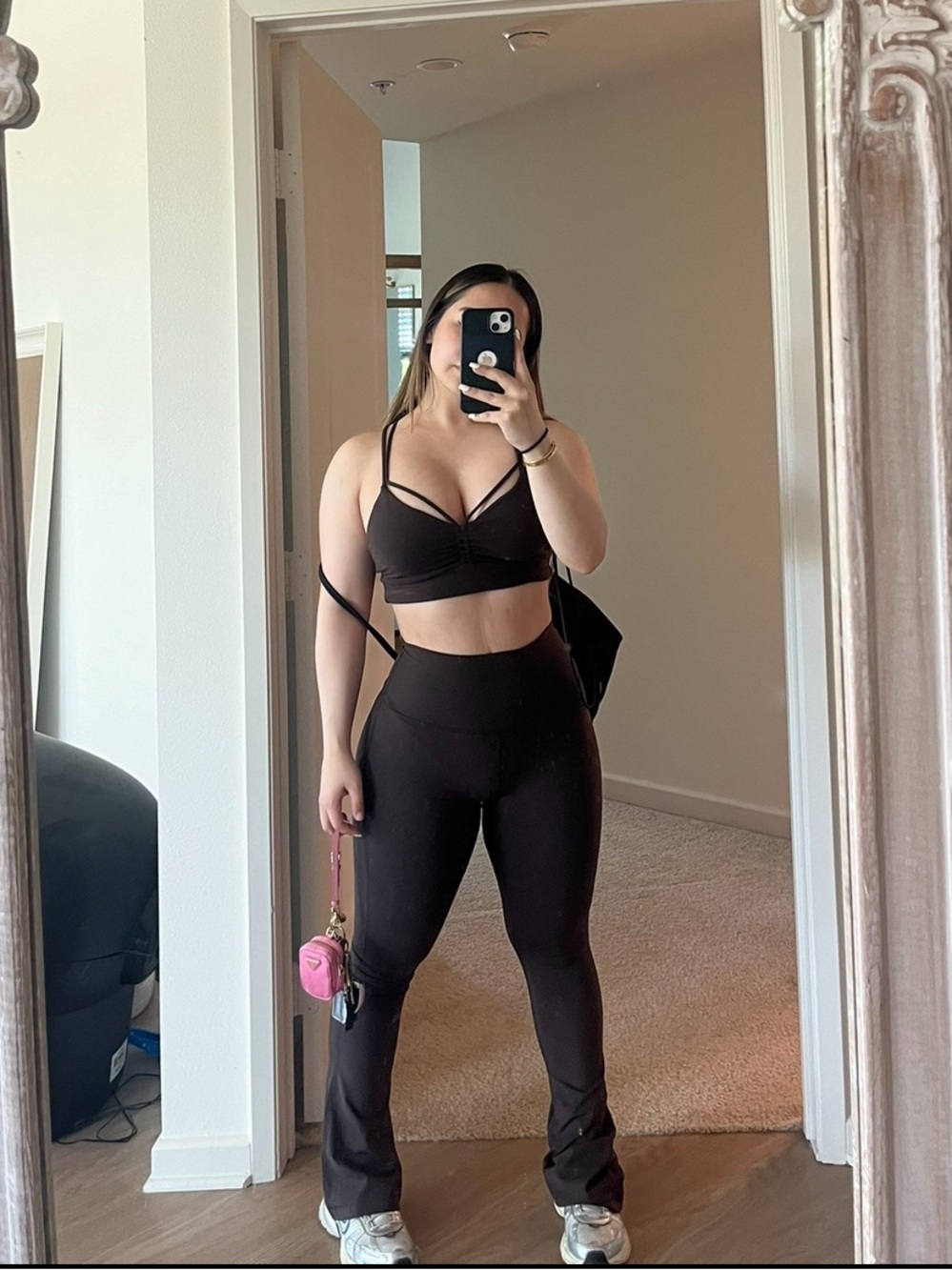 lululemon align mini flare espresso - 6 short (available as a set)